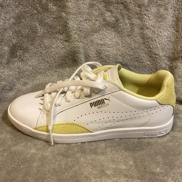 PUMA MATCH LO RESET Sneaker White/Light Green Sparkle Size US 6.5 - Picture 1 of 11